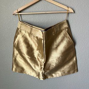 TopShop Gold metallic mini skirt
